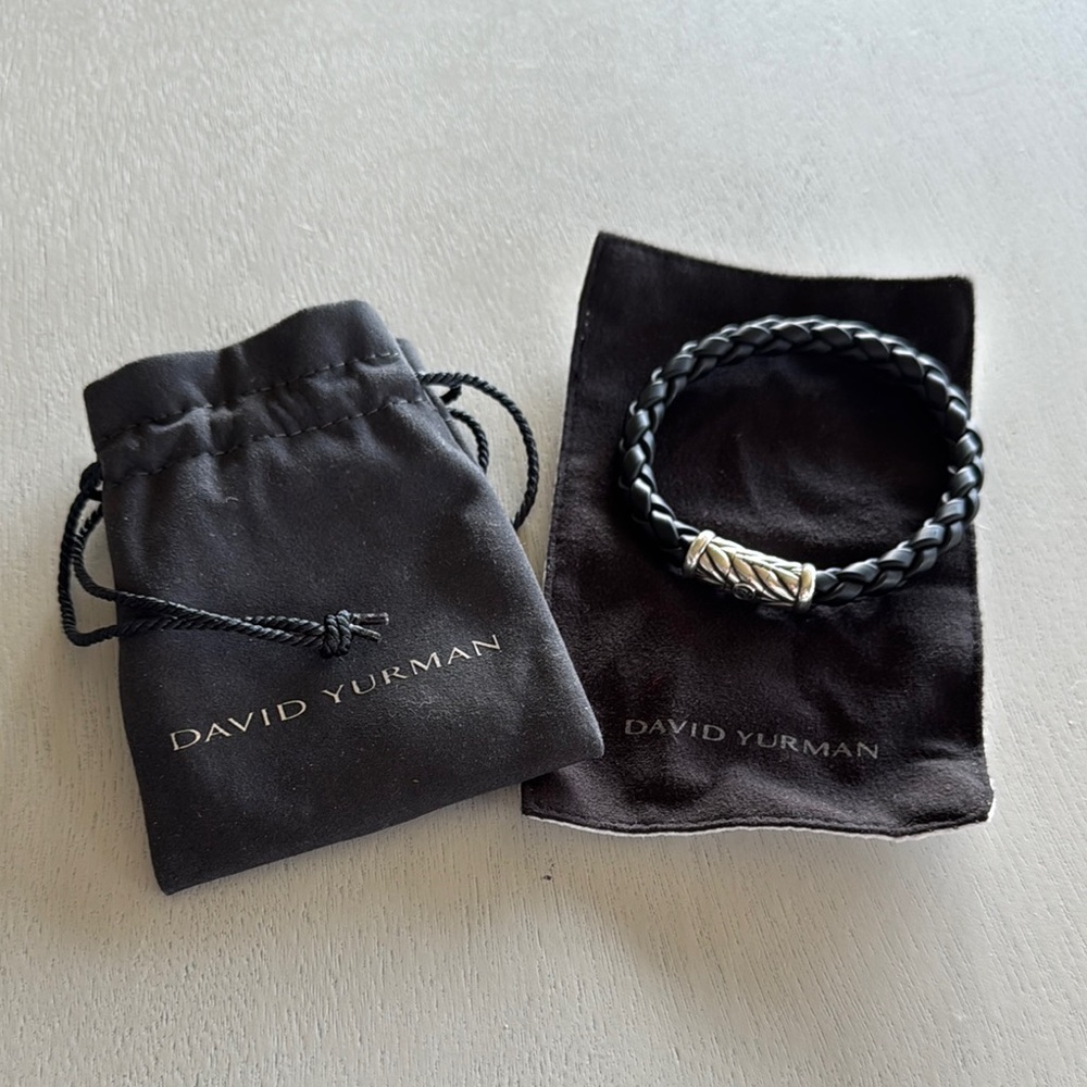 David Yurman Black Braided Bracelet
